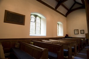 the inside of a rural english church